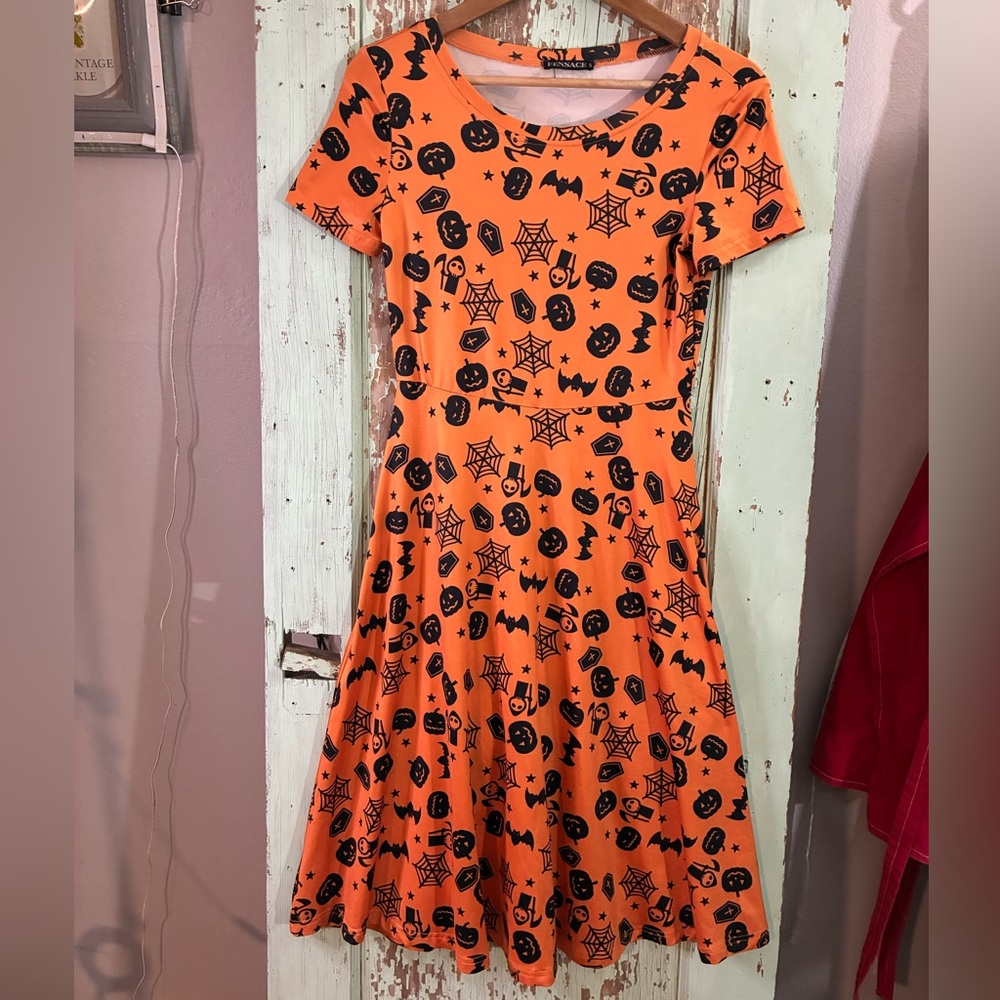 Women’s Fensace orange Halloween dress